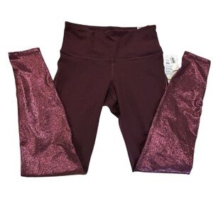 NWT Old Navy Active Go Dry High-Rise Plum Leggings M